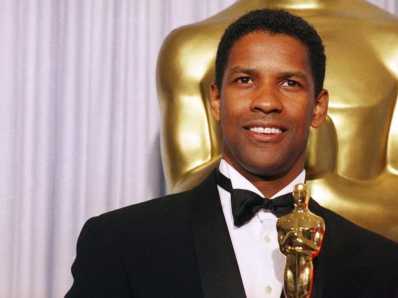 Denzel Washington with Oscar