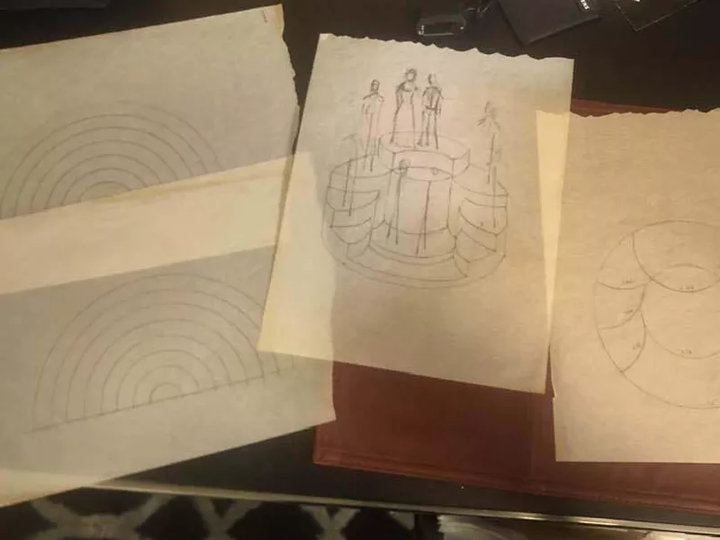 Brady Bunch Variety Hour set design sketches