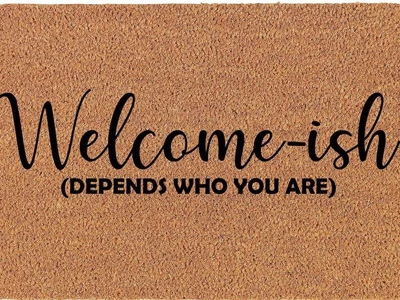 Funny welcome doormat