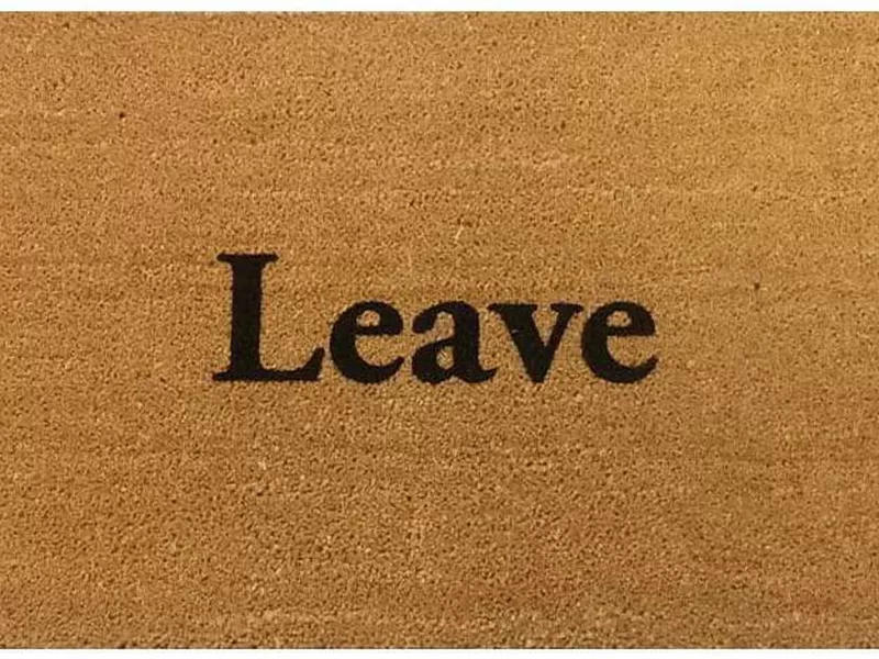 Leave funny doormat