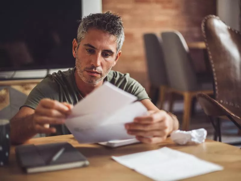 Man worried about his monthly payments