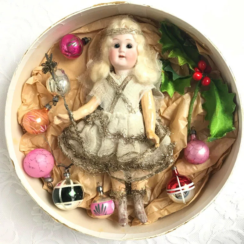 Antique Christmas tree angel