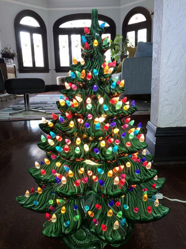 Large Vintage Ceramic Christmas Tree