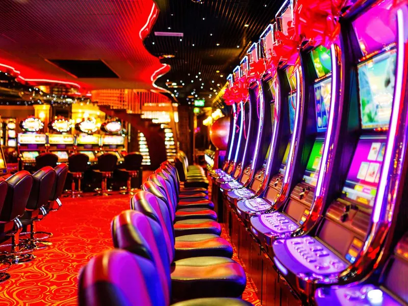 Slot machines in casino