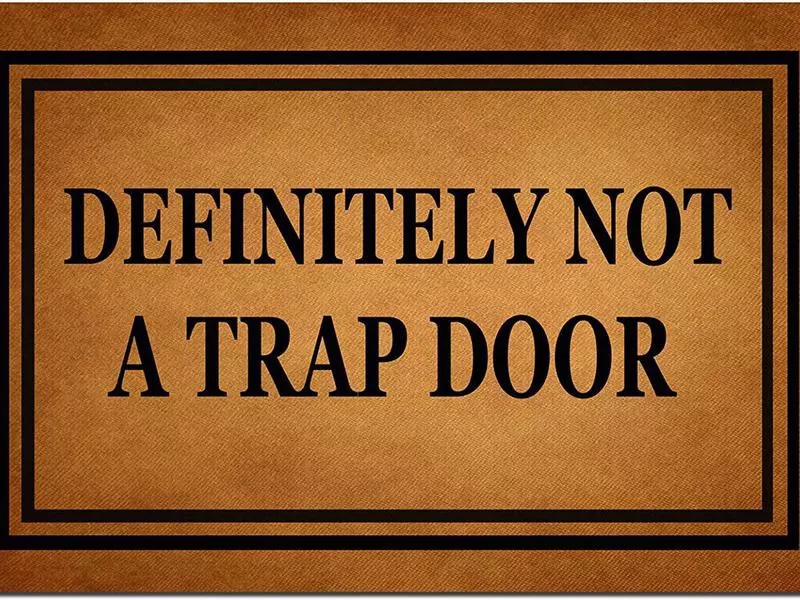 Definitely not a trap door doormat