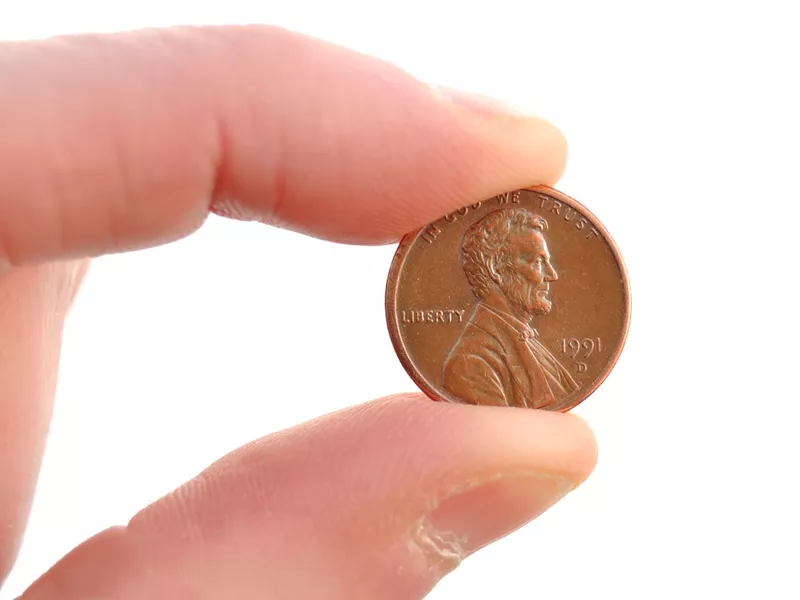 Close-up of a Lincoln penny