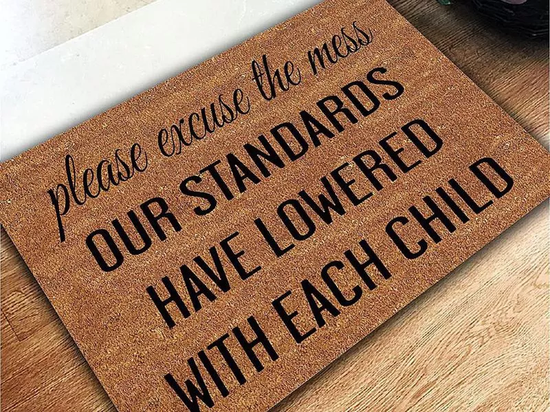 Funny doormat for parents