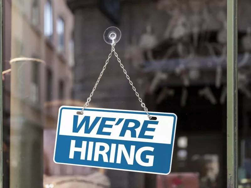 We're hiring sign