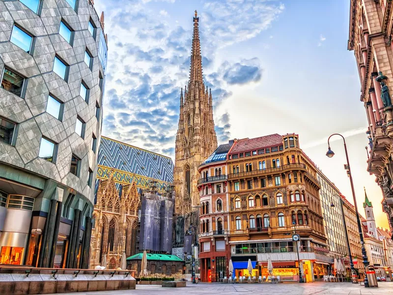 St. Stephen's Cathedral in Stephansplatz square in Vienna, Austria