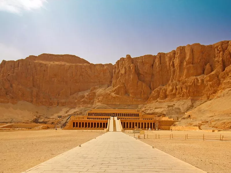 The temple of Hatshepsut near Luxor in Egypt