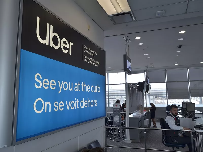 Uber Sign at Airport