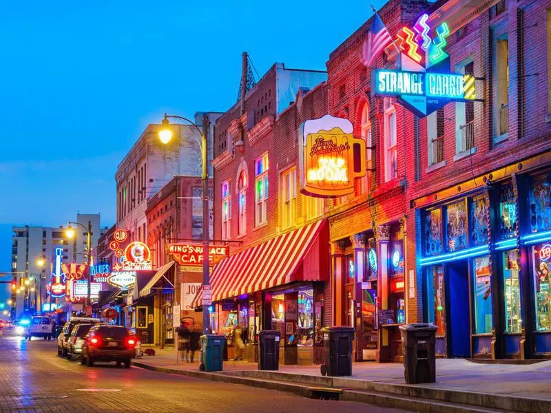 Beale Street Music District in Memphis Tennessee USA