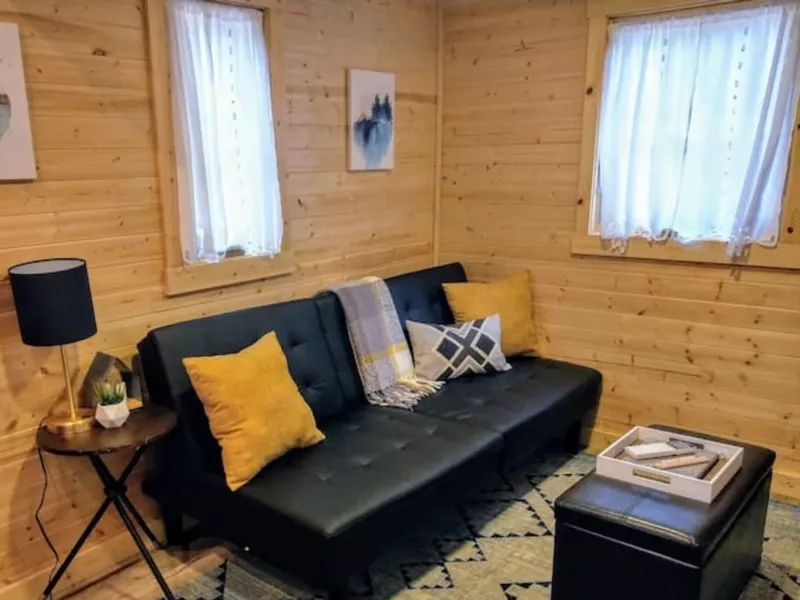 Inside tiny house on wheels in South Carolina