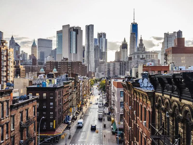 Lower Manhattan cityscape