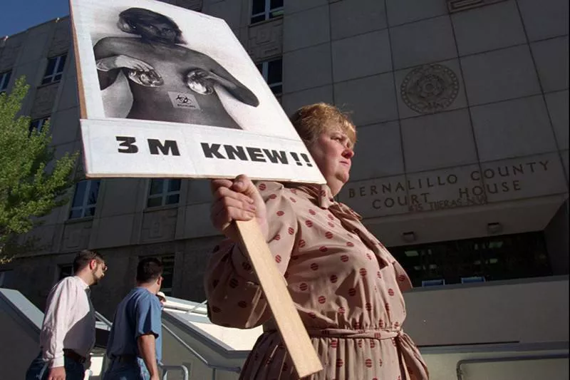 Breast implant protesters