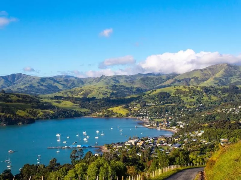 Banks Peninsula in New Zealand