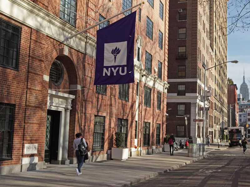 New York University buildings on Washington Square West