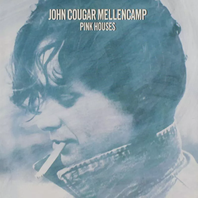 John Cougar Mellencamp's Pink Houses single cover