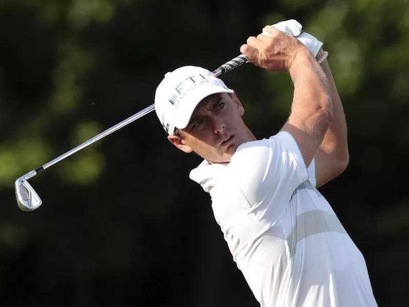 Charles Howell III watches tee shot