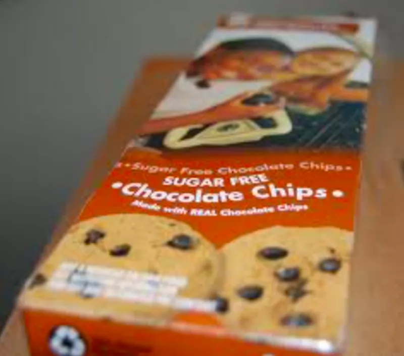 Sugar-Free Chocolate Chips cookies box