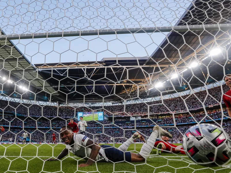 England's Raheem Sterling celebrates