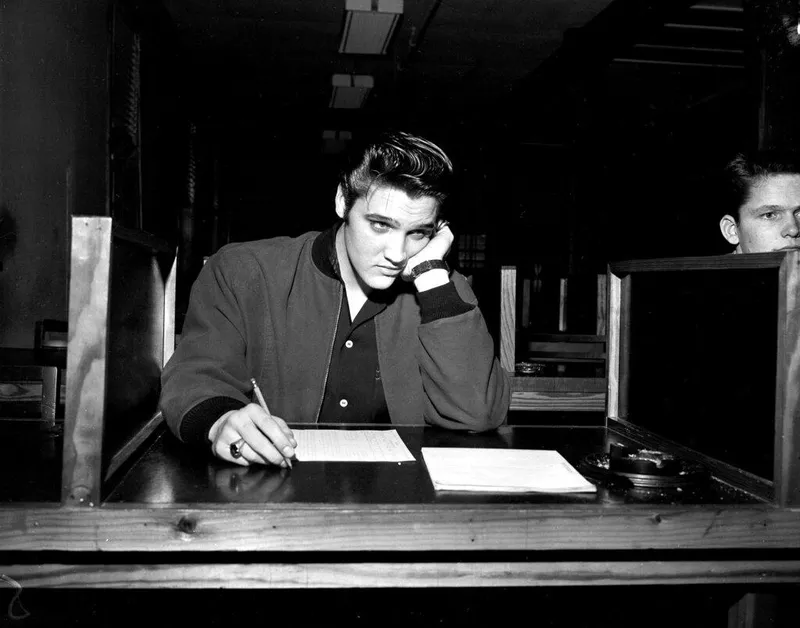 Elvis taking a test