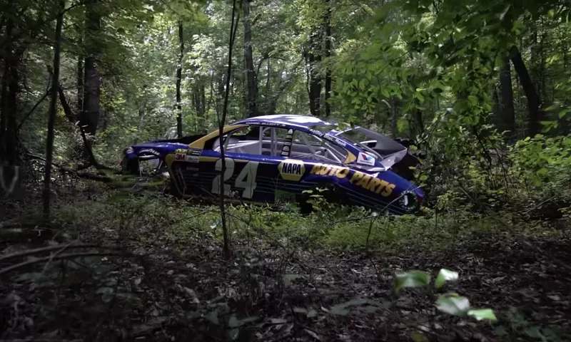 Dale Earnhardt Jr.'s race car graveyard