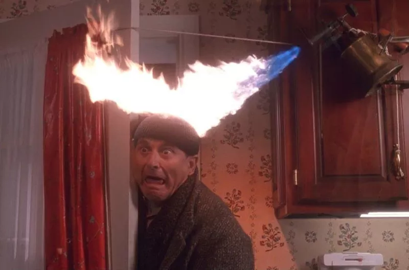 Home Alone blowtorch