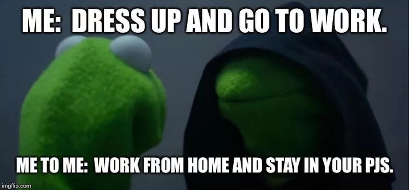 Evil kermit office meme