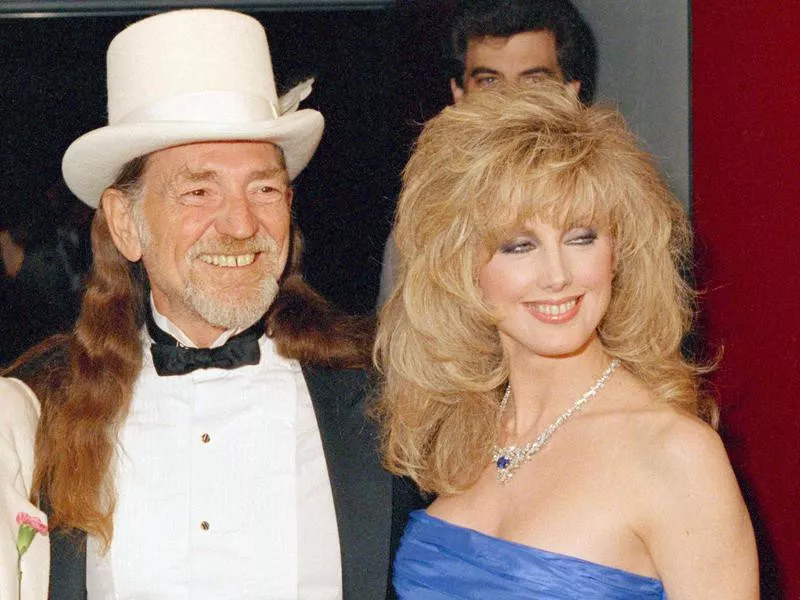 Willie Nelson in a top hat