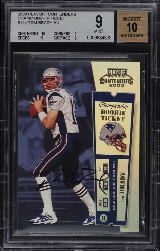 Signed Tom Brady Rookie Card