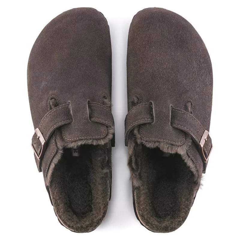 Birkenstock Boston Shearling Suede Leather