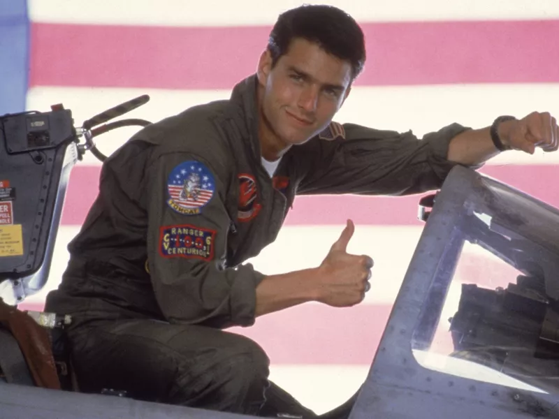 Tom Cruise at Maverick in Top Gun