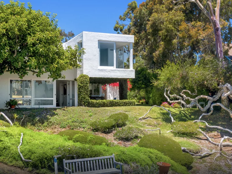 Backyard of James Olson's Malibu home