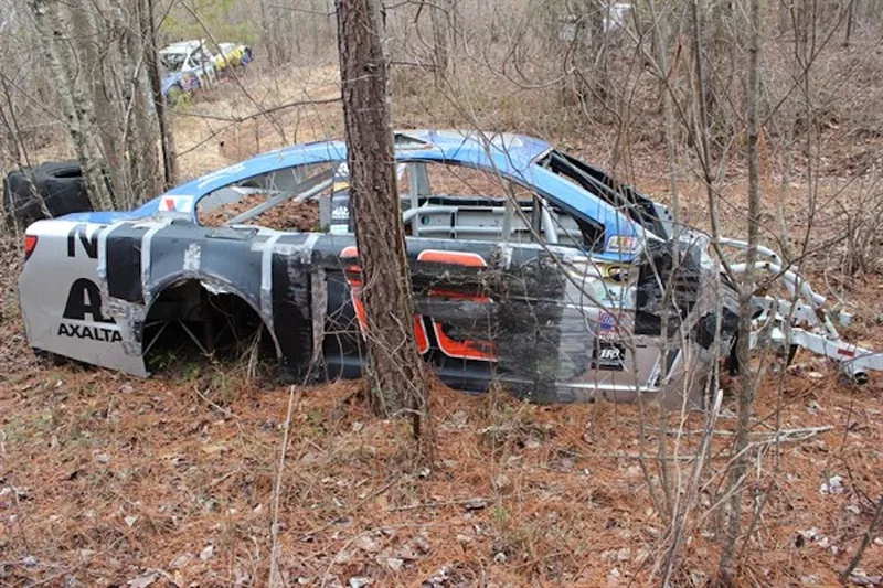 Dale Earhardt Jr.'s race car graveyard