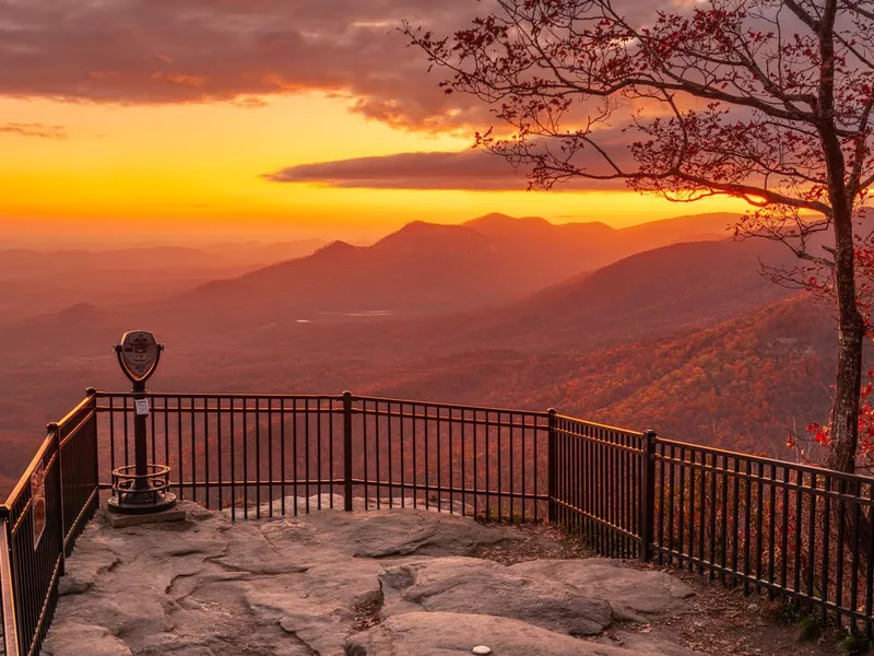 Table Rock State Park, South Carolina, USA Autumn Landscape