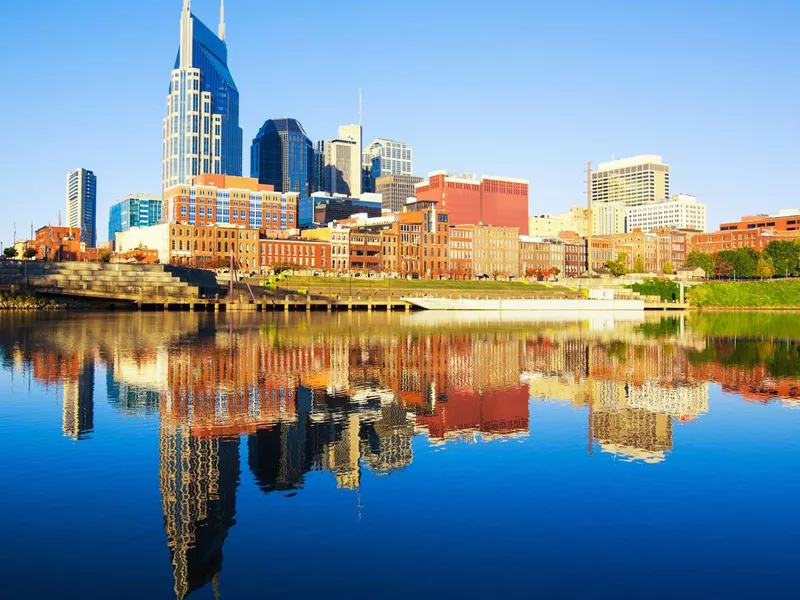 Nashville Skyline reflected in the Cumberland River