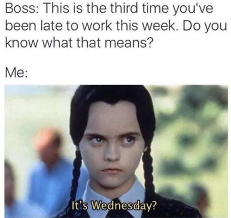 Funny Wednesday Addams meme