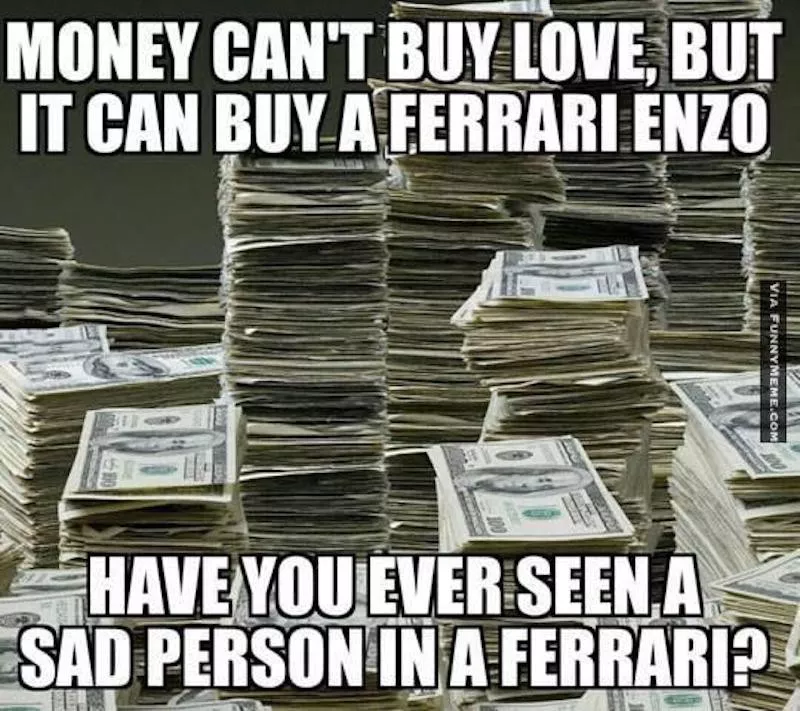 Money can't buy love