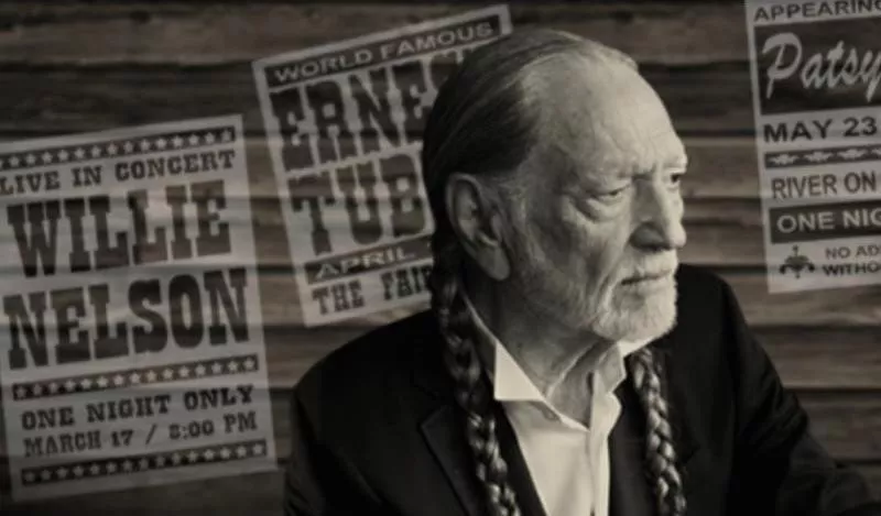 Willie Nelson in braids