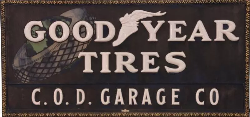 Goodyear Tires advertising sign