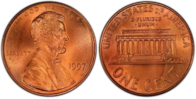 1997 U.S. Double Ear Lincoln Penny