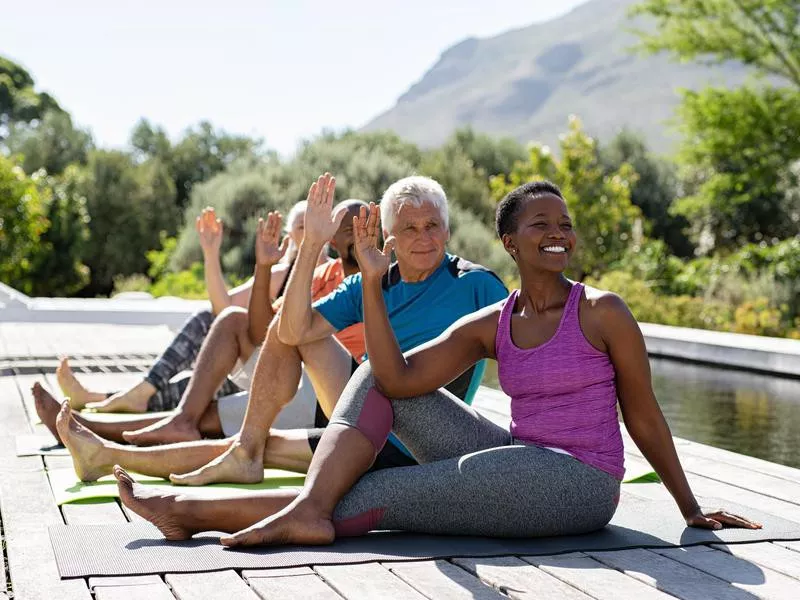 Yoga outdoor class