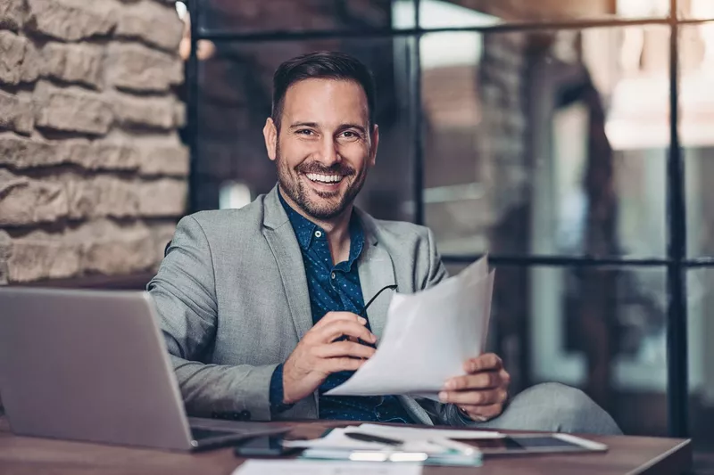 Smiling business man