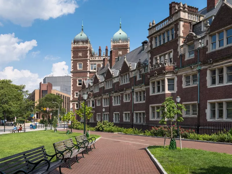 Weekend scene at the University of Pennsylvania campus