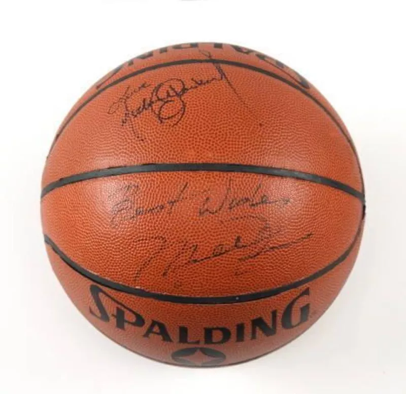 Basketball Signed by Michael Jordan and Michael Jackson