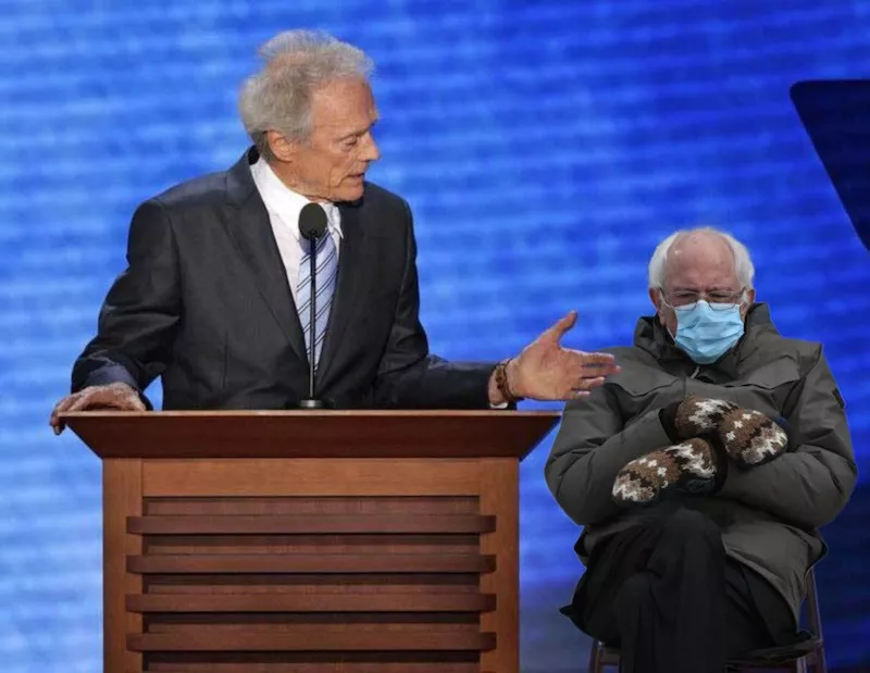 Bernie Sanders and Clint Eastwood