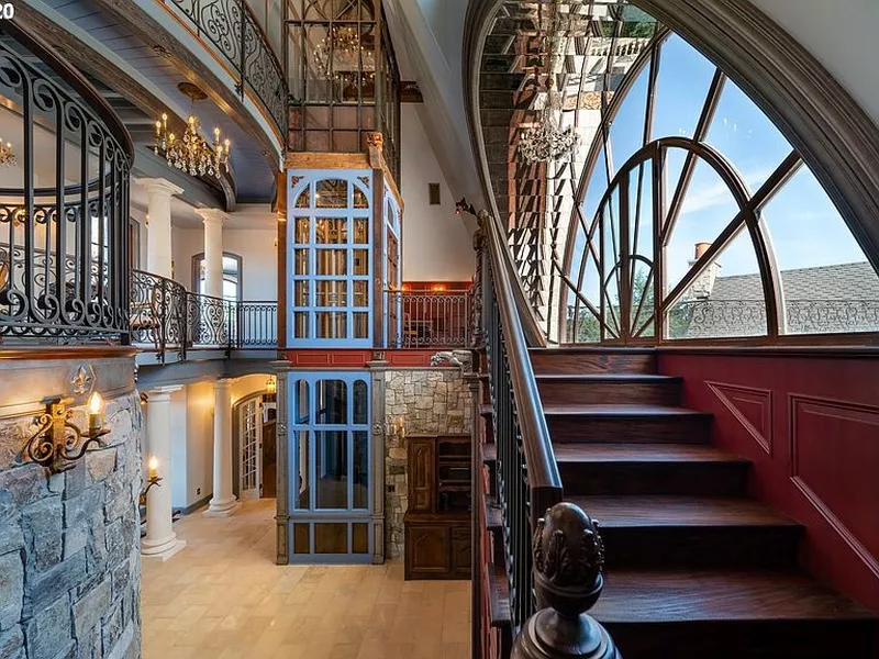 Intricate stairs in house