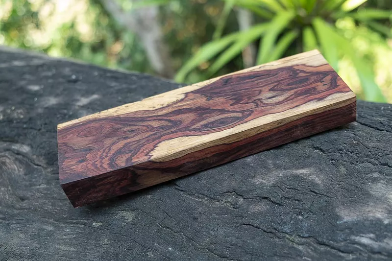 Block of cocobolo wood