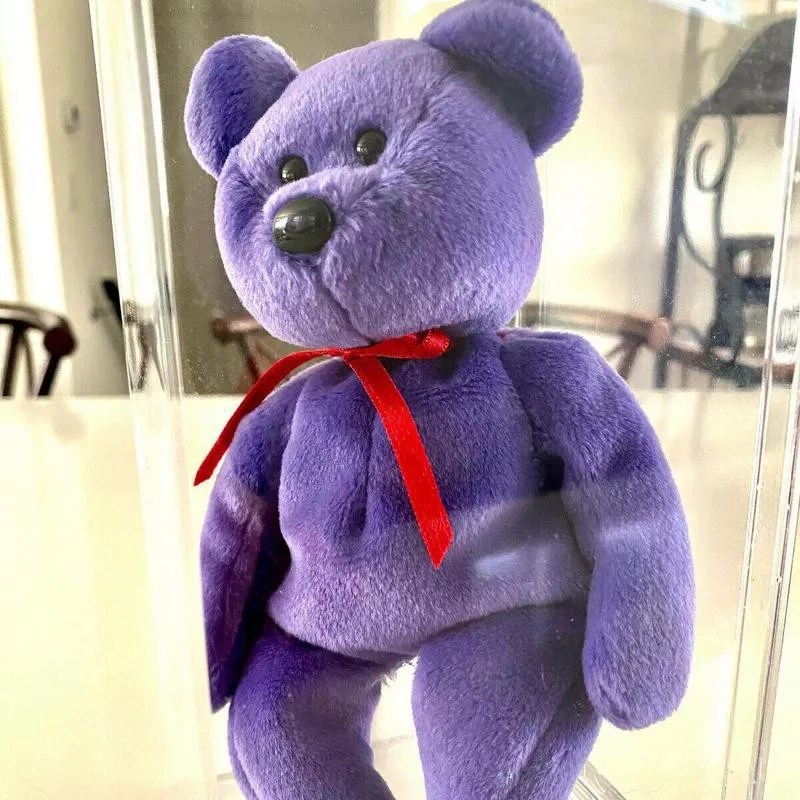 Red Ribbon Violet Employee Teddy